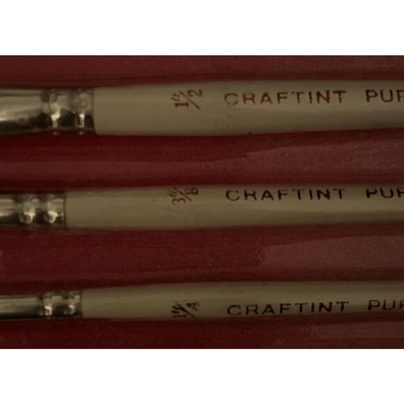 Craftint Fine Ox Hair Artist Brush Set New Old Stock Sealed No 5803 - Picture 3 of 4